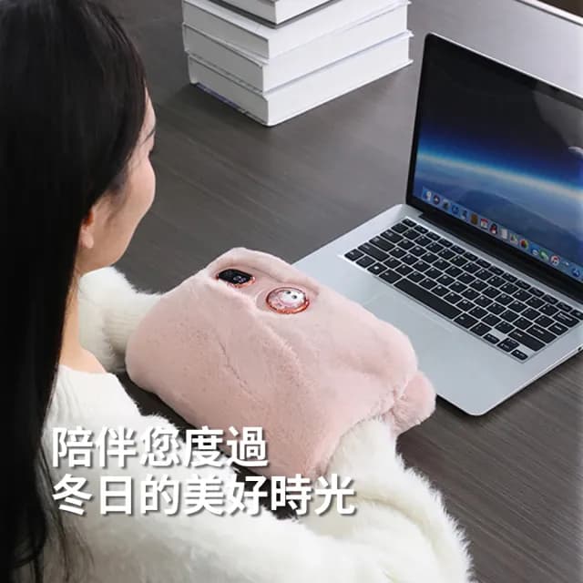 【暖研所】三檔恆溫毛絨保暖暖手袋 石墨烯雙面發熱電暖袋 暖手寶/暖暖寶/暖宮寶/熱敷袋/發熱毯 交換禮物
