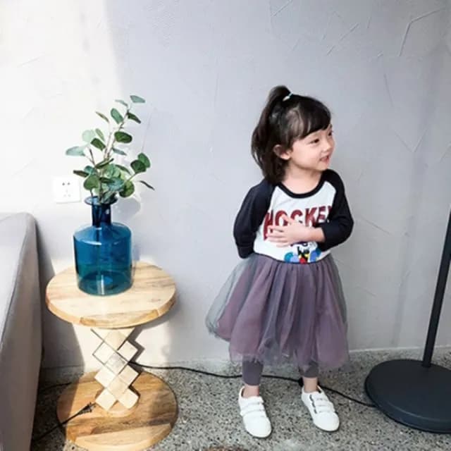 【橘魔法】浪漫飄逸中長紗裙內搭褲(假兩件 內搭褲裙 女童 長褲 褲裙 紗裙 兒童 童裝)