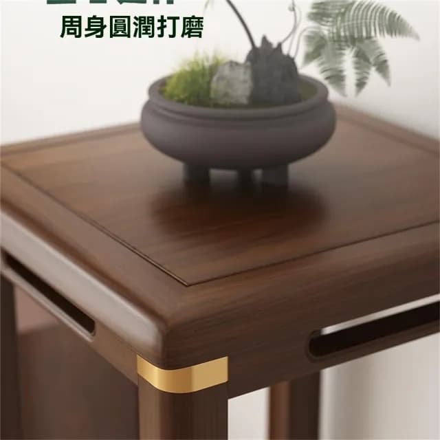 【匠俱】新中式花架實木多層 客廳盆景架花臺 陽臺盆栽植物架 綠植花卉展示(古典 東方美學 落地式 展示架)