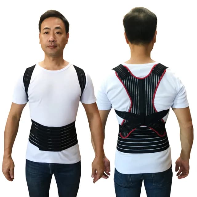 【Qi Mei 齊美】鍺+磁能 挺立開肩護腰帶 2件組(磁力貼 磁力項圈 按摩 父親節禮物)