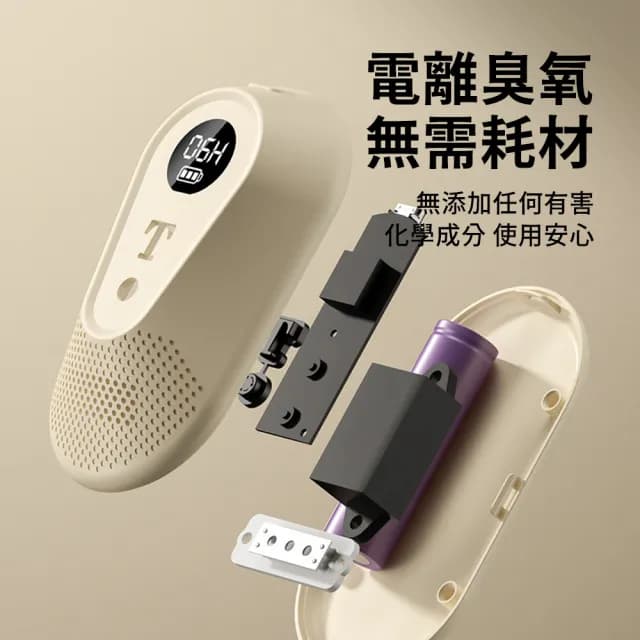 【OMG】便攜式臭氧除臭器 鞋子除臭器 家用冰箱去味除臭器 空氣淨化器(鞋櫃/衣櫃/冰箱多場景適用)