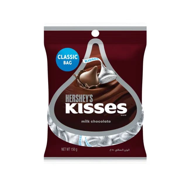 【Hersheys 好時】Kisses水滴巧克力袋裝 口味任選 150g/包(牛奶/巧酥可可風味/杏仁夾餡牛奶/黑巧)