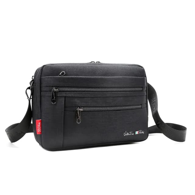 【Valentino Rudy 范倫鐵諾.路迪】多隔層機能收納休閒橫式斜背/側背包(VR29383 七夕情人節禮物 送禮 男包)