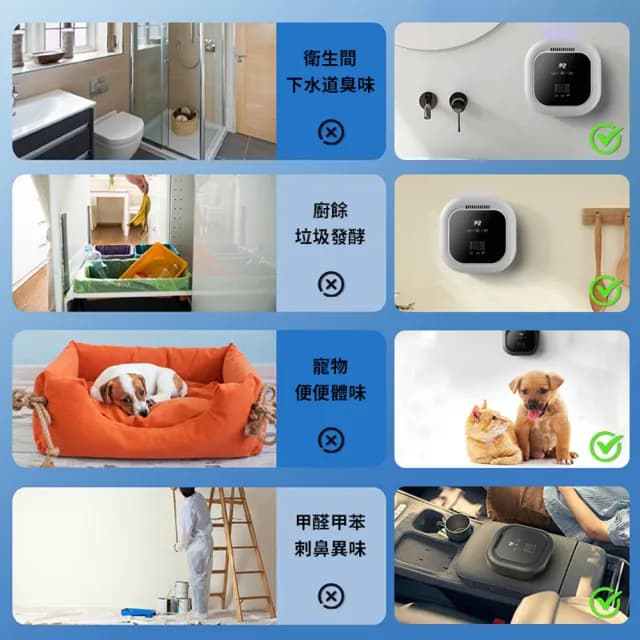 【Healthy樂居】壁掛式清淨機 寵物空氣淨化器 智能清淨機 空氣淨化器(殺菌/除臭/淨化/增香/送香薰精油)