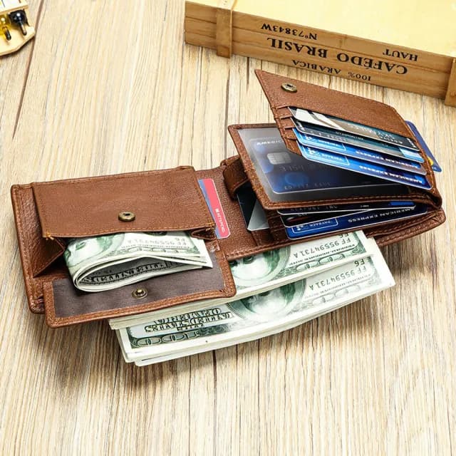 【LEEHER】雙11 真皮皮夾/兩折皮夾/短夾/錢包/皮夾/男生皮夾/防盜刷錢包