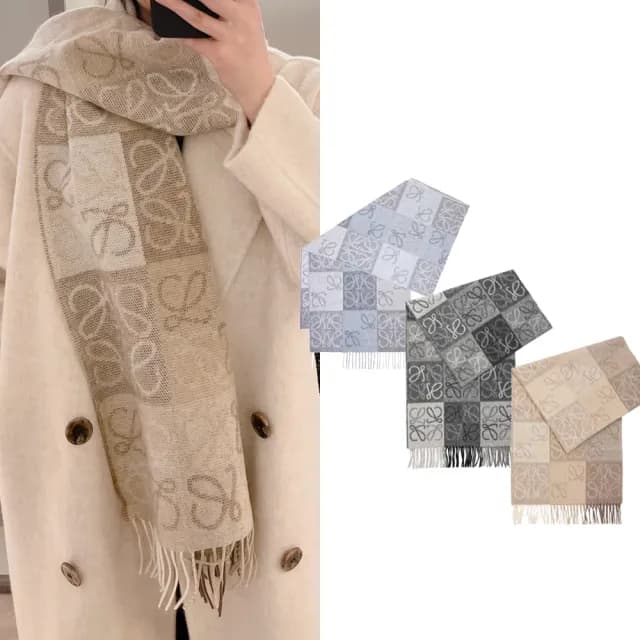 【LOEWE 羅威】精選暢銷款羊毛/喀什米爾圍巾(多款任選)