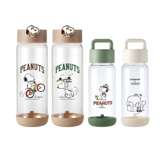 【CorelleBrands 康寧餐具】SNAPWARE SNOOPY手提隨行玻璃瓶710ml+820ml