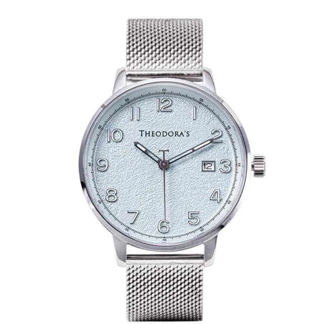 【THEODORA’S 希奧朵拉】小錶面｜時間旅人-漫遊者日顯夜光手錶(女錶 日期顯示 夜光 藍寶石水晶玻璃)