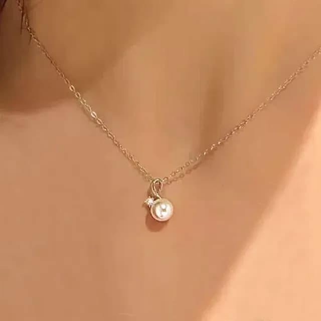 【CReAM】Rain 925純銀珍珠輕奢鑽飾女項鍊項鏈(生日 禮物 送禮 禮盒)