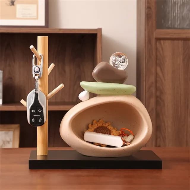 【新川】時來運轉鑰匙收納 玄關擺件裝飾品(客廳酒櫃電視櫃擺設 喬遷新居禮物)