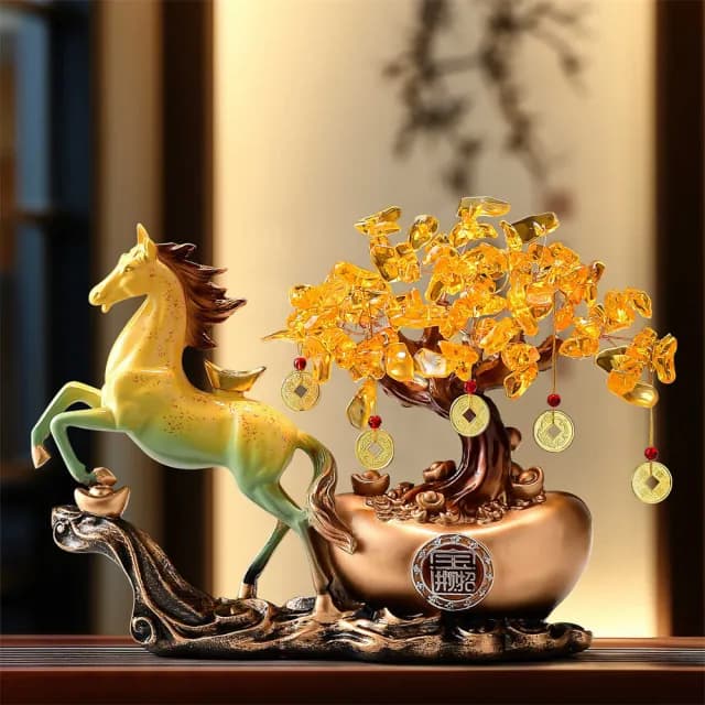 【超微米】發財樹 馬上有錢擺飾 招財擺件 客廳酒櫃裝飾品 辦公室擺設 開業喬遷新居禮品(馬上有錢擺飾)
