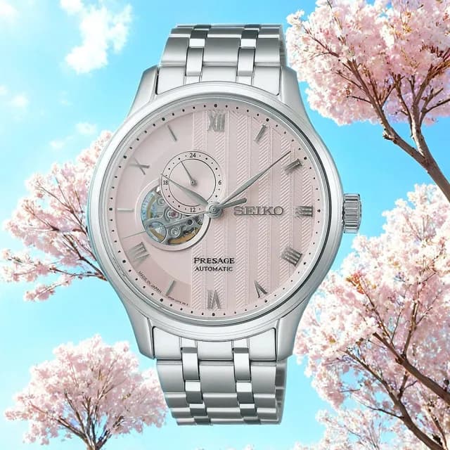 【SEIKO 精工】Presage 日式庭園 古都京都 小鏤空機械錶-41.8mm 禮物 送禮 推薦(SSA465J1/4R39-00W0F)