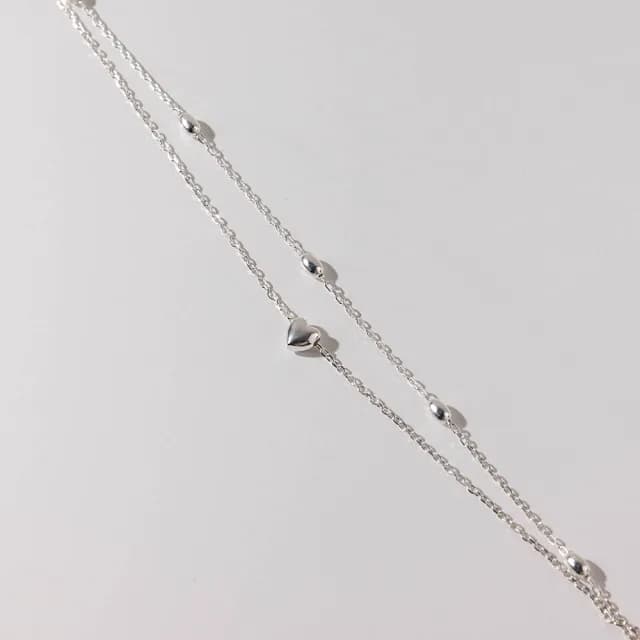 【vacanza】心球相映・純銀手鍊