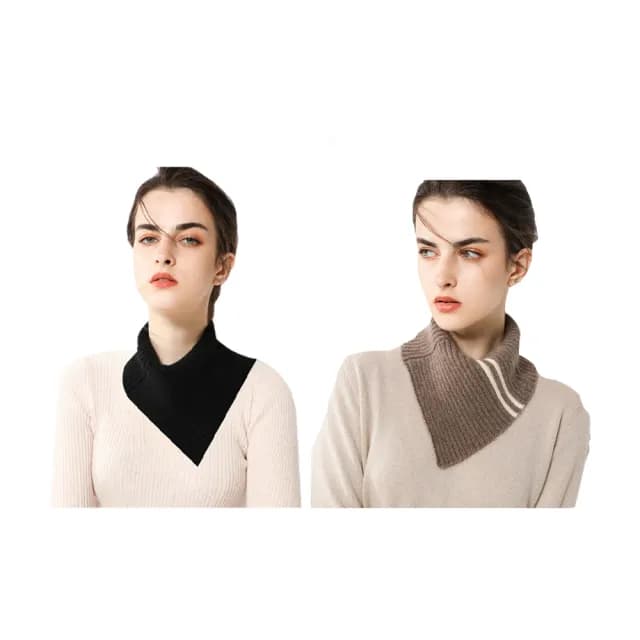 【Gordi】羊絨針織護頸圍脖 冬季百搭保暖圍巾 戶外騎行防寒圍脖套 圍脖 頭套圍巾