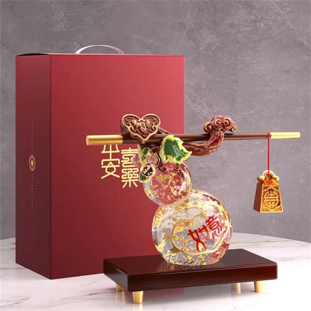 【超微米】葫蘆擺飾 稱心如意擺件 客廳擺設 家居裝飾品 開運輕奢禮物 喬遷新居禮品(稱心如意葫蘆擺飾)