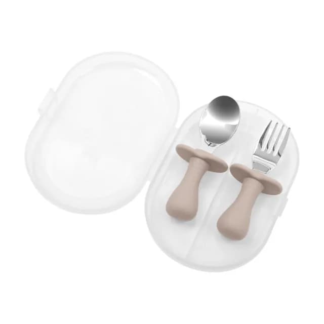 【TRENi Mini】安全學習不鏽鋼叉匙組(兒童餐具)