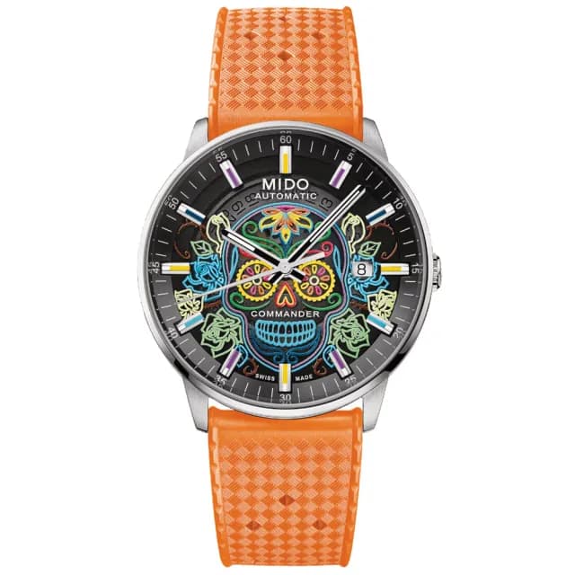 【MIDO 美度】香榭系列 限量 墨西哥亡靈節 透視機械腕錶 禮物 送禮 推薦(M0214071141104)