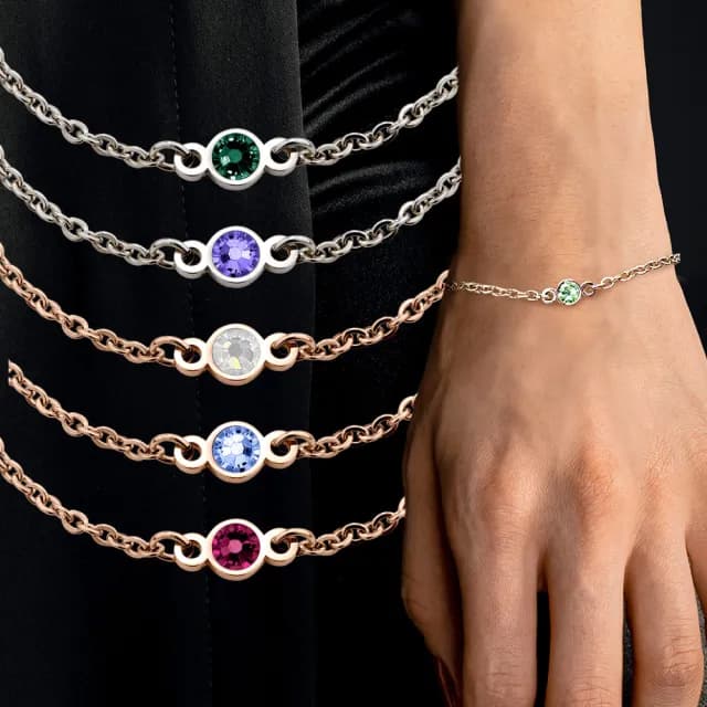 【MASSA-G 】星之光 誕生石金屬鍺錠白鋼水晶手鍊