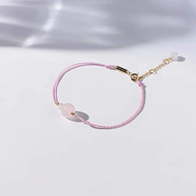【vacanza】祈願｜粉晶．水晶純銀手鍊｜魅力、招桃花