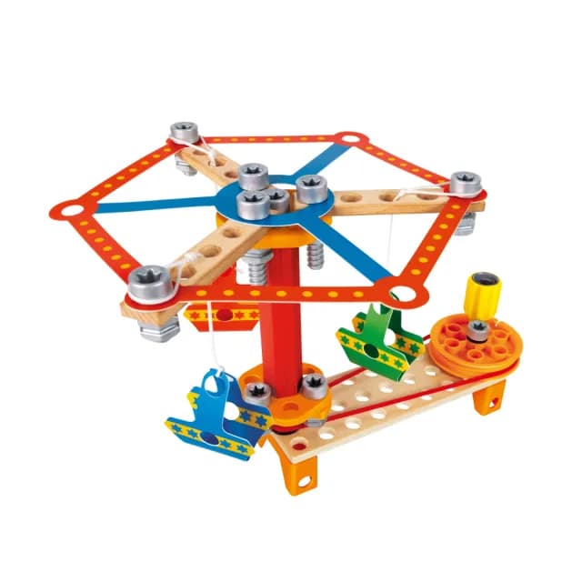 【Hape】嘉年華工程組裝組合(木製玩具/木頭玩具/彌月禮/生日禮)