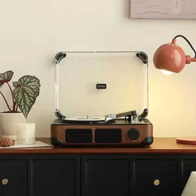 【SYITREN 賽塔林】新世代設計語彙 黑膠唱片機/自帶喇叭/可當 藍芽喇叭(保固一年/完整售後/T400)