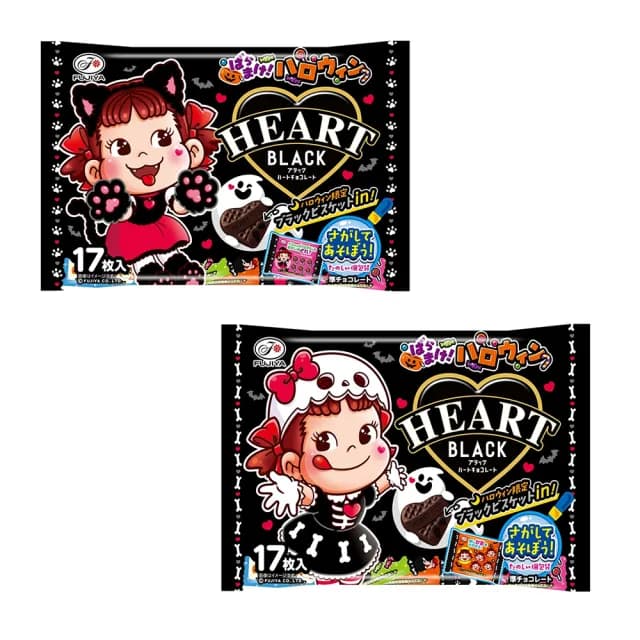 【不二家】心型可可17枚-萬聖版 102g