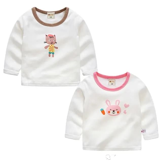 【橘魔法】滾邊卡通長袖上衣(中性款 童裝 兒童 女童)