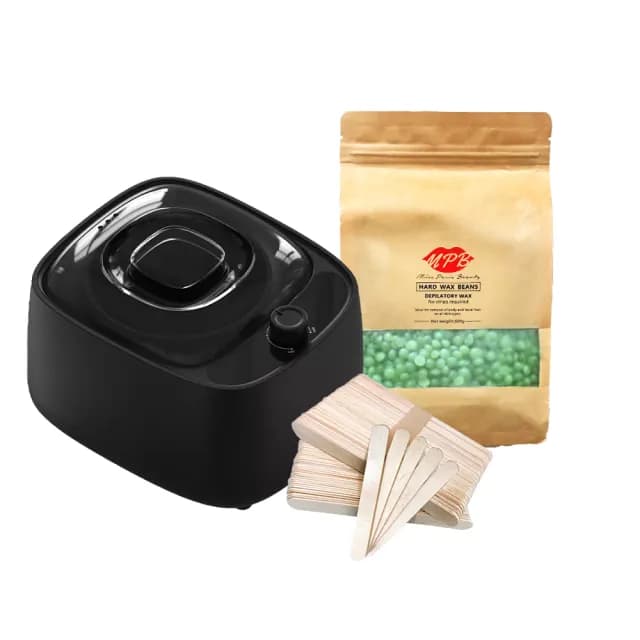 【MPB 巴黎小姐】時尚熱蠟套組 太空黑+蘆薈(蜜蠟 鬍鬚 孕婦 電動刀儀 脫毛膏 比基尼 母親節禮物)