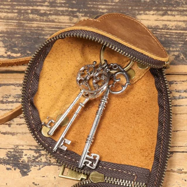 【MoonDy】雙11 真皮零錢包 手提零錢袋 零錢收納包 迷你小包 車鑰匙包 鑰匙包 錢包 拉鍊零錢包