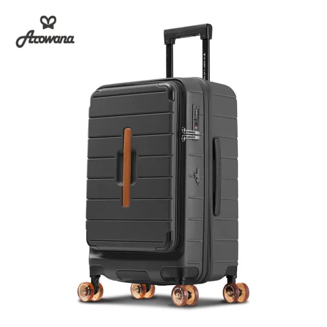 【Arowana 亞諾納】買箱送箱★25吋果凍溜溜諾飛輪河馬上開箱｜前開箱行李箱/旅行箱(多色任選)