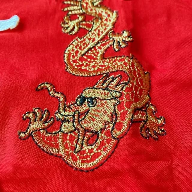 【橘魔法】龍的傳人刺繡圖騰滾邊盤扣套裝(短袖套裝 唐裝 抓週 週歲 造型服 中式 中國風 過年 兒童 童裝)