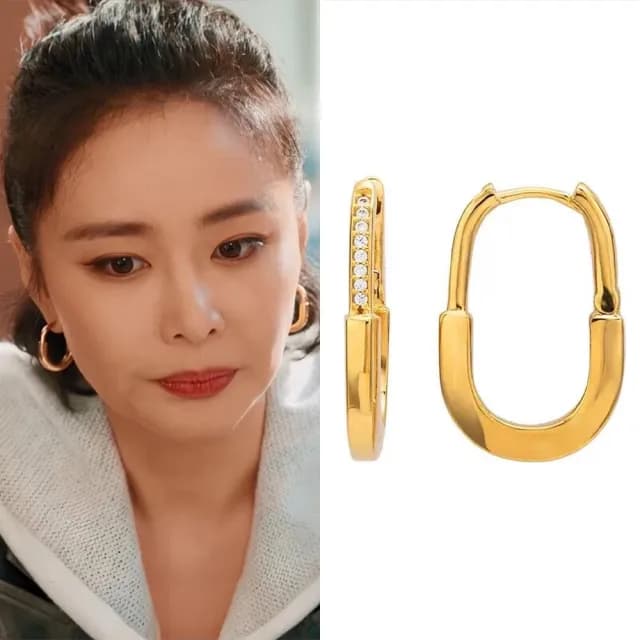 【LEEHER】雙11 鋯石耳飾/環狀耳環/金屬光澤/質感耳飾/日常百搭/圈圈耳環/小眾耳飾/簡約質感/素色耳圈/鋯石