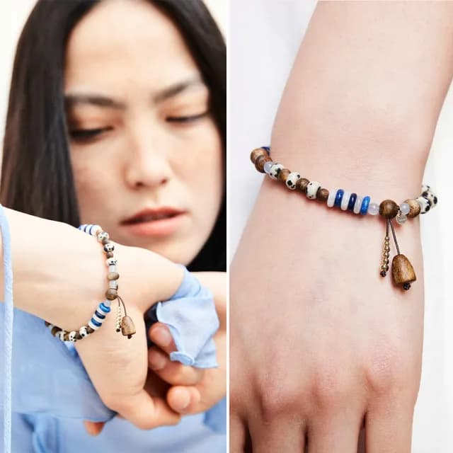 【LEEHER】雙11 氣質串珠/天然石手鍊/開運飾品/新中式風格/百搭手鍊/新中式珠飾/復古感手鍊/質感手鍊/日常