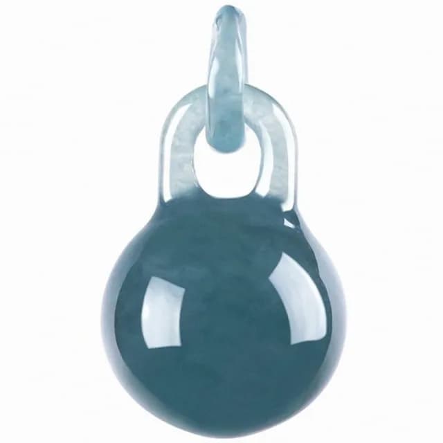 【Penny珮妮】A貨翡翠藍水 鎖扣圓珠 吊墜項鍊(母親節 生日禮物 交換禮物 尾牙 新年 結婚 情人節)