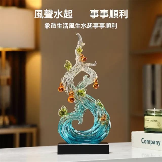 【超微米】葫蘆擺件 風生水起擺設 創意輕奢桌面擺飾 客廳玄關裝飾品 旺宅 喬遷新居禮物(風生水起葫蘆擺件)