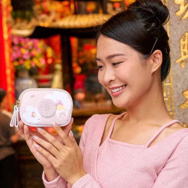 【PARTAKE】雙11 大甲媽祖雙層零錢包-米 MZ00C05BG