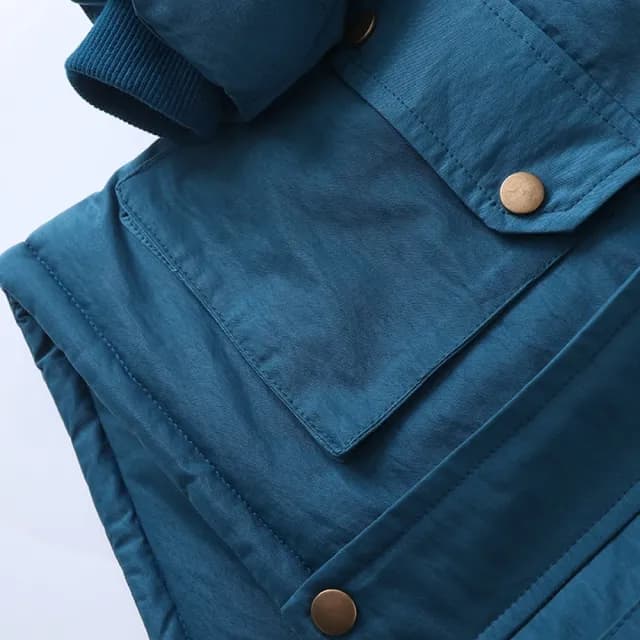 【橘魔法】單色毛領內刷毛連帽長袖外套(風衣 大衣 大童 夾克 厚外套 男童 兒童 童裝)