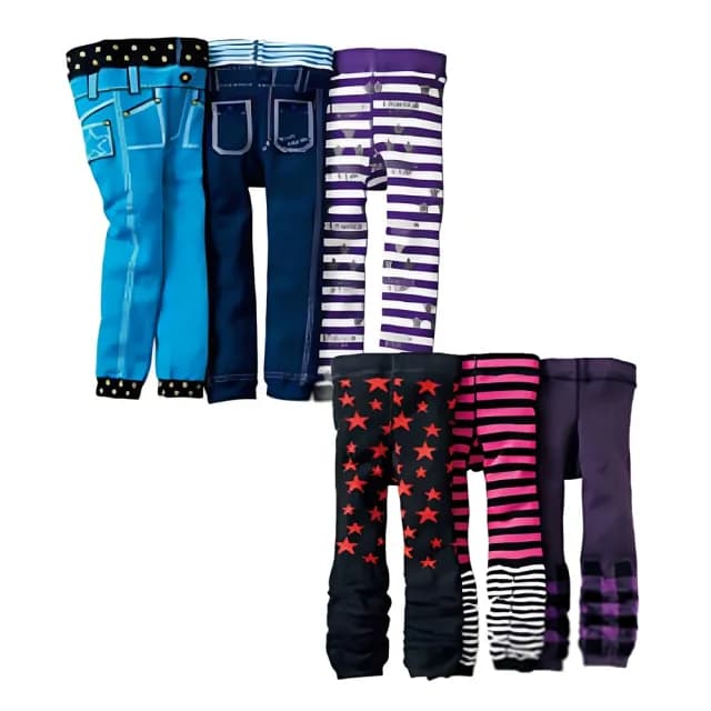 【橘魔法】（3件一組）假2件造型9分內搭褲(九分褲 內搭褲 褲襪 襪子 童裝 女童 兒童 童襪 打底褲)