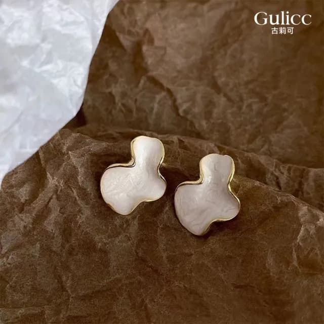 【Gulicc】耳環 不規則雲朵耳飾(雙十 萬聖節 生日 飾品 耳飾 耳墜 禮物)