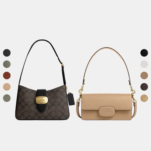 【COACH】蔻馳官方直營 ELIZA 經典Logo 單肩手袋 斜背手袋-多款任選(CP004/CT853)