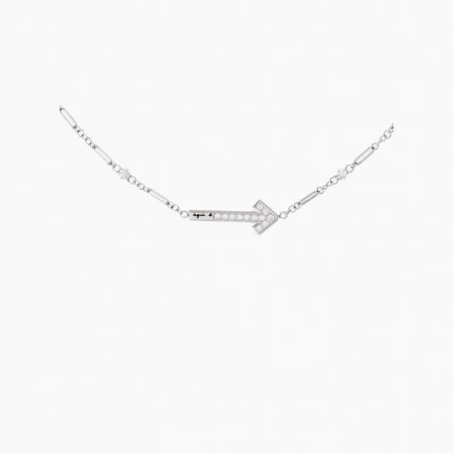 【agnes b.】bijoux Arrow 白鋼 項鍊(男女款)