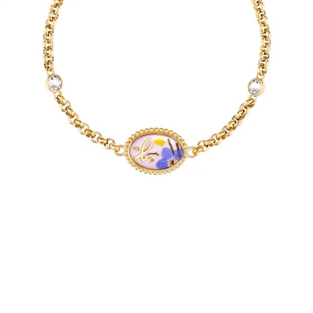 【agnes b.】bijoux Garden of dreams 白鋼手鍊(金色)