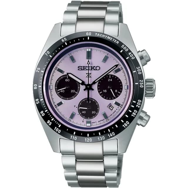 【SEIKO 精工】PROSPEX 東京世界田徑錦標賽限量款 太陽能計時 江戶紫紫熊貓錶-41.4mm(V192-0AP0P/SSC955P1)