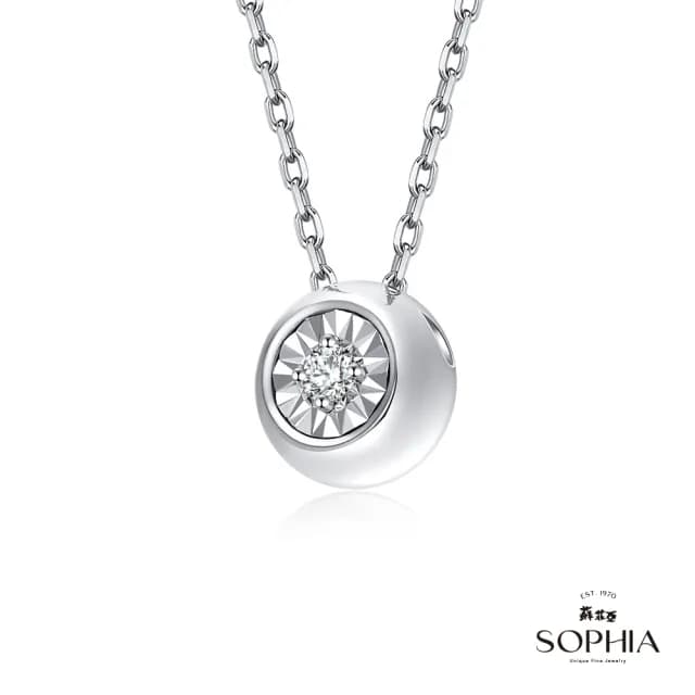 【蘇菲亞珠寶】18K金 永恆之戀 鑽石項墜