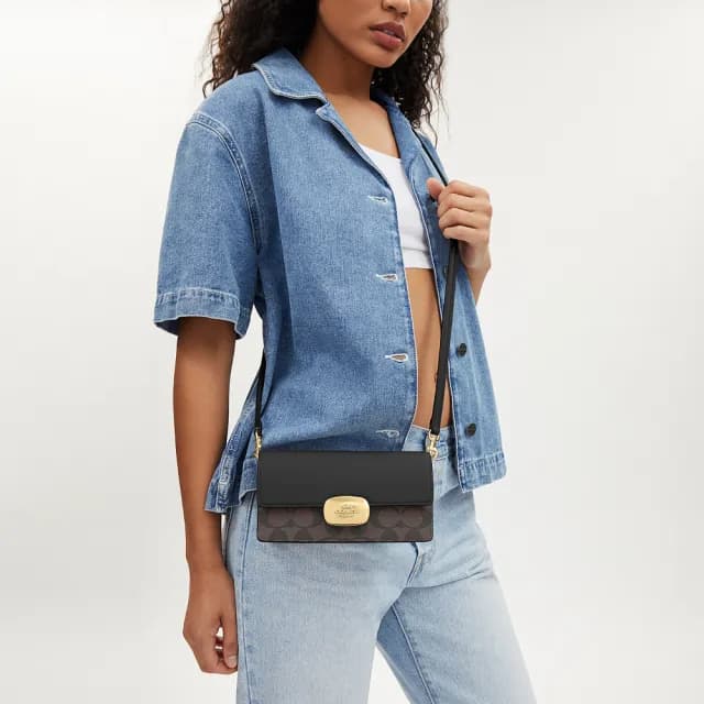 【COACH】蔻馳官方直營 ELIZA斜背手袋 斜背包 側背包 斜挎包-多色任選(CO991/CP045/CR183/CP044)