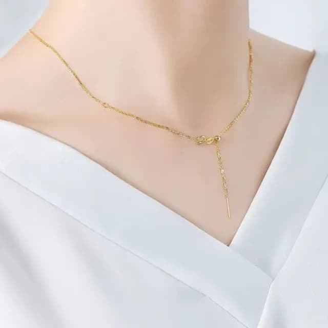 【Penny珮妮】鈦金 針式長度可調節 萬能項鍊(母親節 送女友 交換禮物  生日禮 情人節 尾牙 新年 結婚)