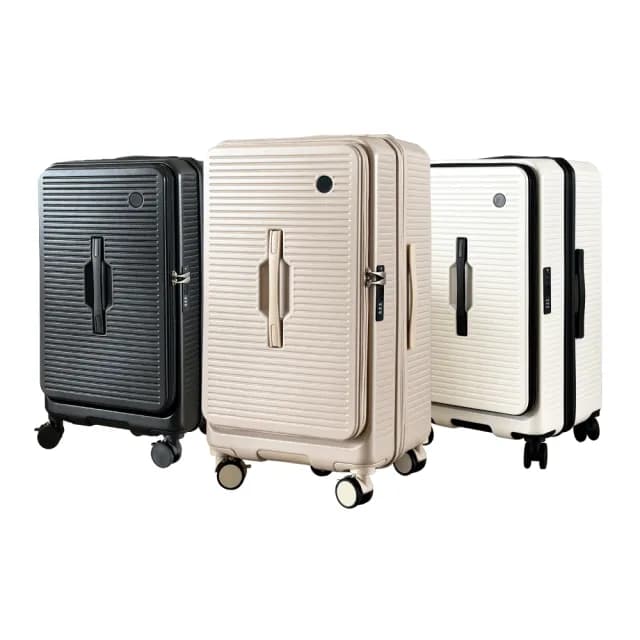 【Odyssey 奧德】24吋 前開胖胖箱(大裝小 擴充容量 前開 側開 上掀開蓋 分隔收納 靜音萬向輪 行李箱)