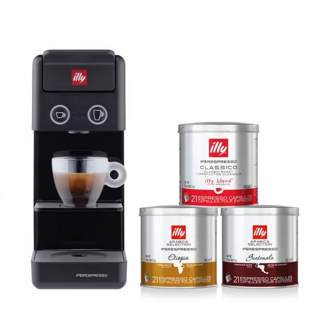 【illy】官方直營 Y3.3 膠囊咖啡機(黑色)