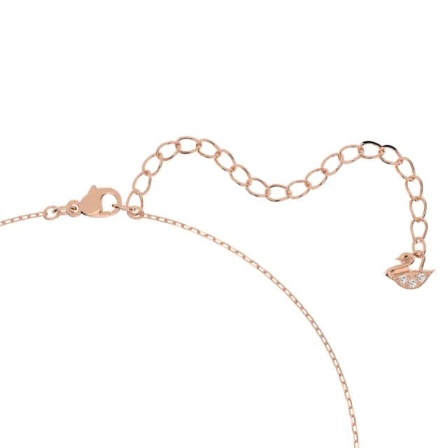 【SWAROVSKI 施華洛世奇】Stilla Attract 套裝 圓形切割 白色 鍍玫瑰金色(情人節禮物)