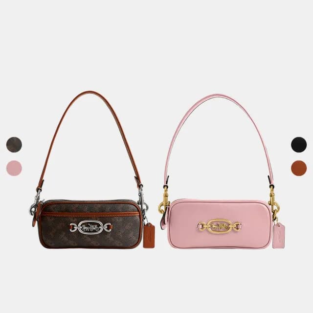 【COACH】蔻馳官方直營 AVERY 馬車主題圖案印花單肩手袋-多色任選(CR094)